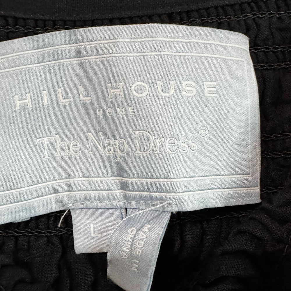 Hill House Home The Madeline Nap Dress Black Linear Swiss Dot cotton midi - Picture 5 of 9